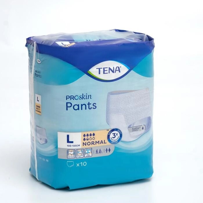 Подгузники-трусы Tena Pants Normal, размер L (100-135 см), 10 шт. от компании Интернет-гипермаркет «MALL24» - фото 1