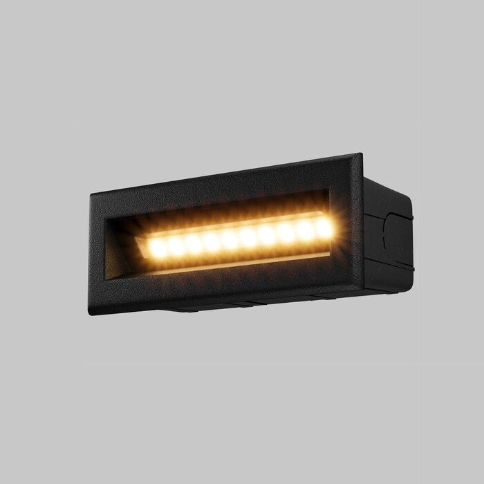 Подсветка для лестниц Outdoor O045SL-L5B3K, 5Вт, 13,7х5,4х6,5 см, LED, 400Лм, 3000К, цвет чёрный от компании Интернет-гипермаркет «MALL24» - фото 1