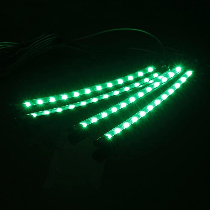 Подсветка салона 12 LED-5050, 22 см, пульт, светомузыка, мультисвет RGB, 4 шт от компании Интернет-гипермаркет «MALL24» - фото 1