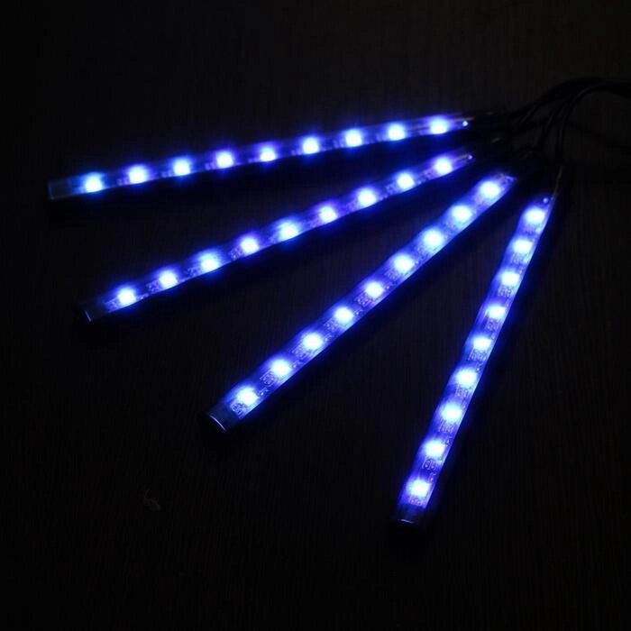 Подсветка салона 9 LED-5050, 14 см, пульт, светомузыка, мультисвет RGB, 4 шт от компании Интернет-гипермаркет «MALL24» - фото 1