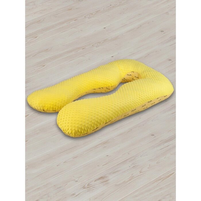 Подушка для беременных анатомическая, размер 72  340 см, реснички, жёлтый от компании Интернет-гипермаркет «MALL24» - фото 1