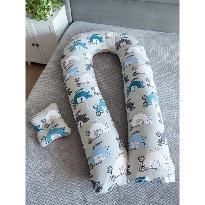 Подушка для беременных "U Комфорт" и подушка для младенцев "Малютка", принт Велосипедисты от компании Интернет-гипермаркет «MALL24» - фото 1