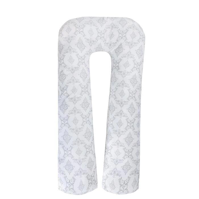 Подушка для беременных u-образная, размер 340  35 см, принт дамаск серый от компании Интернет-гипермаркет «MALL24» - фото 1