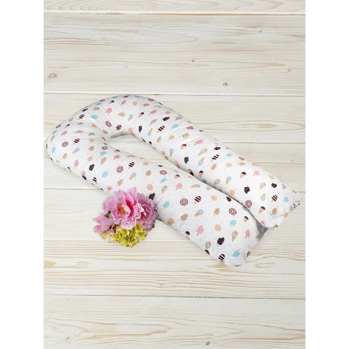 Подушка для беременных  u-образная, размер 35  340 см, принт эскимо от компании Интернет-гипермаркет «MALL24» - фото 1