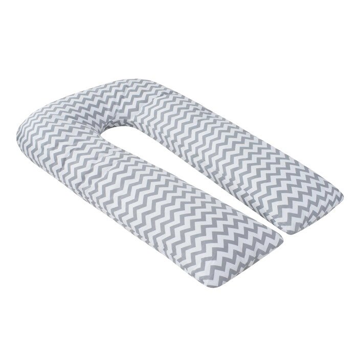 Подушка для беременных U-образная, размер 35  340 см, зигзаг серый от компании Интернет-гипермаркет «MALL24» - фото 1