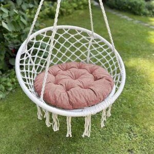 Подушка для качелей "Тина", диаметр 60 см, цвет светло-розовый
