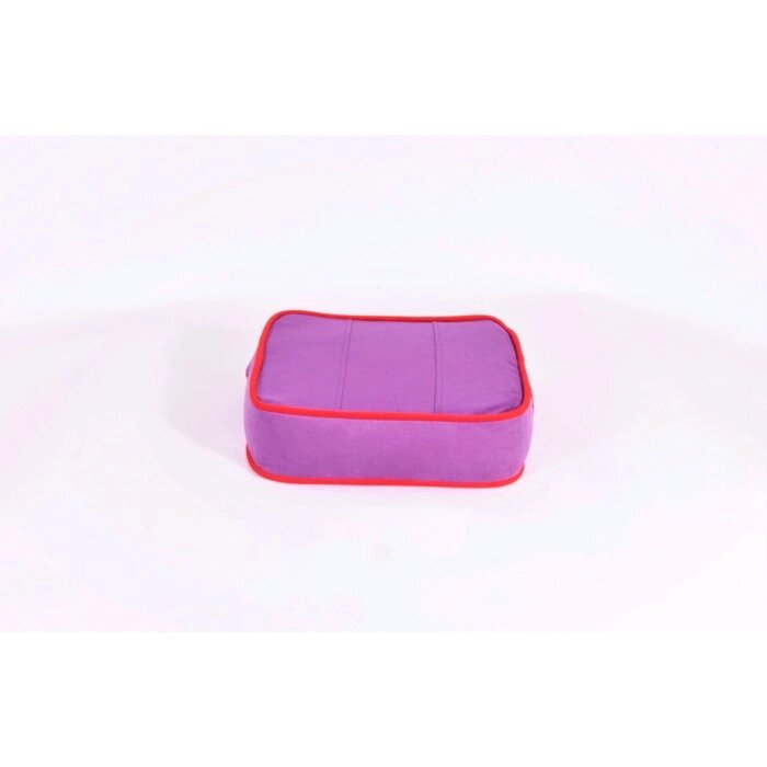 Подушка-пуф передвижной "Моби", размер 40  40 см, фиолетовый/красный, велюр от компании Интернет-гипермаркет «MALL24» - фото 1
