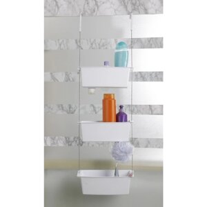 Полка подвесная для ванной, размер 10х28,8 см, цвет белый