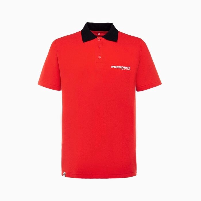 Поло President Sport, XS, цвет красный, 100% хлопок, пике 190 г/м2 от компании Интернет-гипермаркет «MALL24» - фото 1
