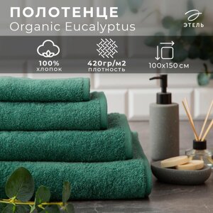 Полотенце махровое "Этель" Organic Eucalyptus 100х150 см, 100% хл, 420гр/м2