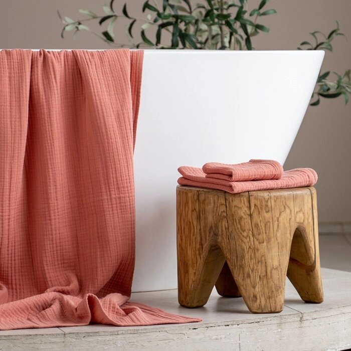 Полотенце "Шифу", размер 70х140 см, цвет терракотовый от компании Интернет-гипермаркет «MALL24» - фото 1