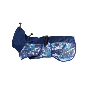 Попона для собак №4 с подкладкой из трикотажной сетки (ДС 40 см) синяя