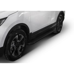 Пороги на автомобиль "Black" Rival для Honda CR-V V 2017-н. в., 173 см, 2 шт., алюминий, F173ALB. 2103.1