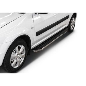 Пороги на автомобиль "Premium" Rival для Lada Largus универсал 2012-2021, Largus Cross универсал 2014-2021,