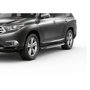 Пороги на автомобиль "Premium" Rival для Toyota Highlander U40 2007-2013, 180 см, 2 шт., алюминий,