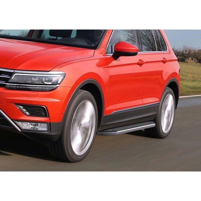 Пороги на автомобиль "Premium" Rival для Volkswagen Tiguan II 2016-2020 2020-н. в., 173 см, 2 шт., алюминий, от компании Интернет-гипермаркет «MALL24» - фото 1