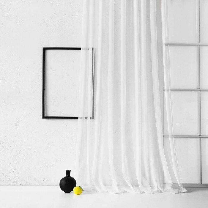 Портьера "Грик", размер 300 х 270 см, цвет белый от компании Интернет-гипермаркет «MALL24» - фото 1