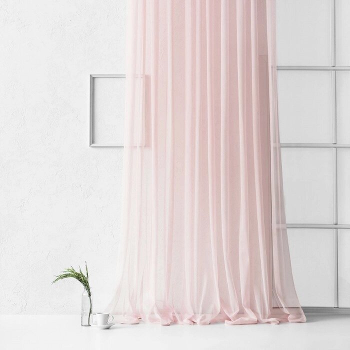 Портьера "Грик", размер 300 х 270 см, цвет розовый от компании Интернет-гипермаркет «MALL24» - фото 1