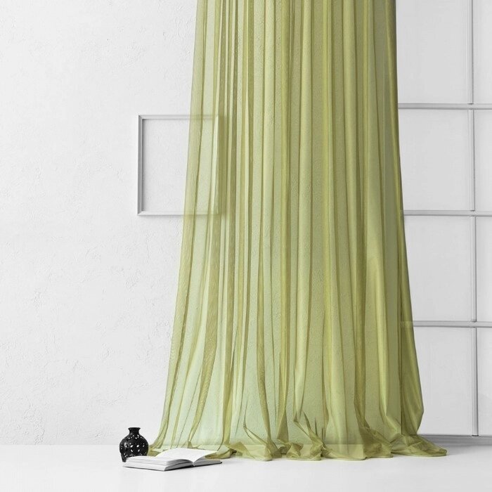 Портьера "Грик", размер 300 х 270 см, цвет зелёный от компании Интернет-гипермаркет «MALL24» - фото 1