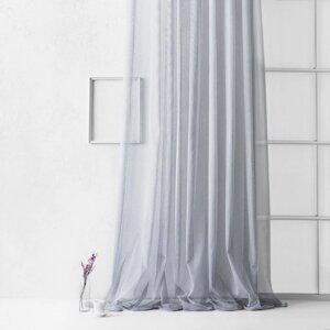 Портьера "Лайнс", размер 300 х 270 см, цвет серый