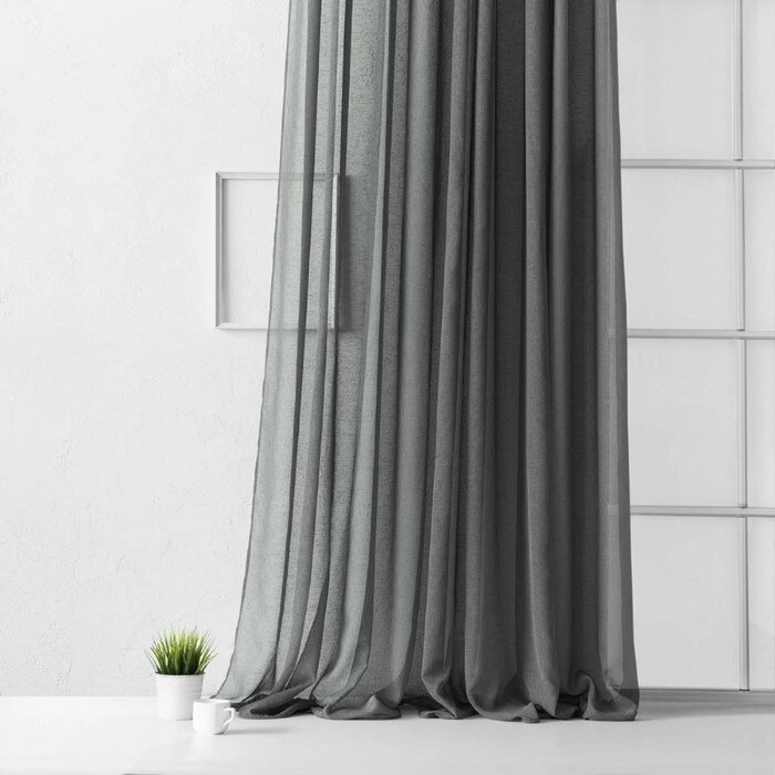 Портьера "Виви", размер 300 х 270 см, цвет серый от компании Интернет-гипермаркет «MALL24» - фото 1