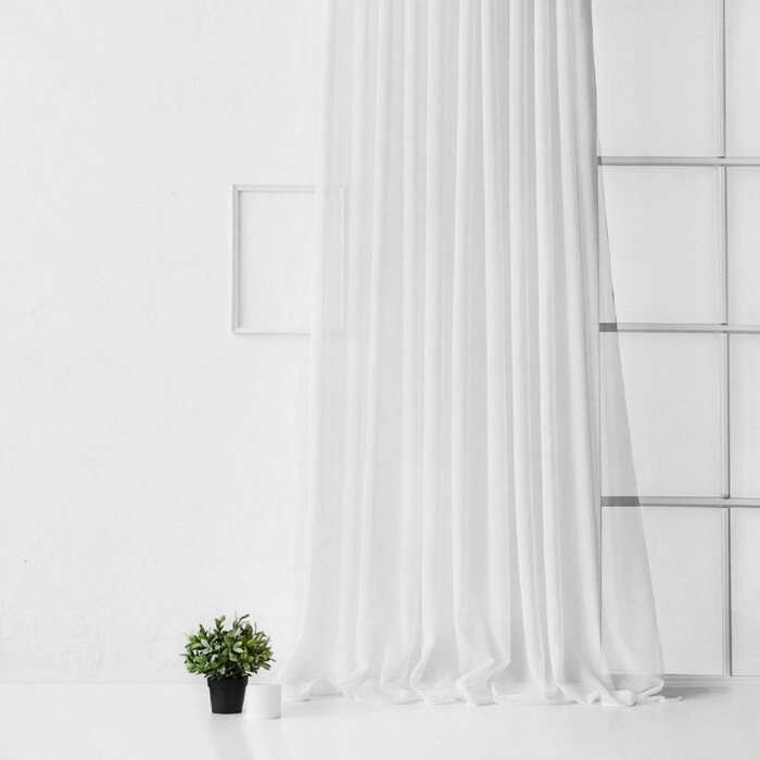Портьера "Виви", размер 500 х 270 см, цвет белый от компании Интернет-гипермаркет «MALL24» - фото 1