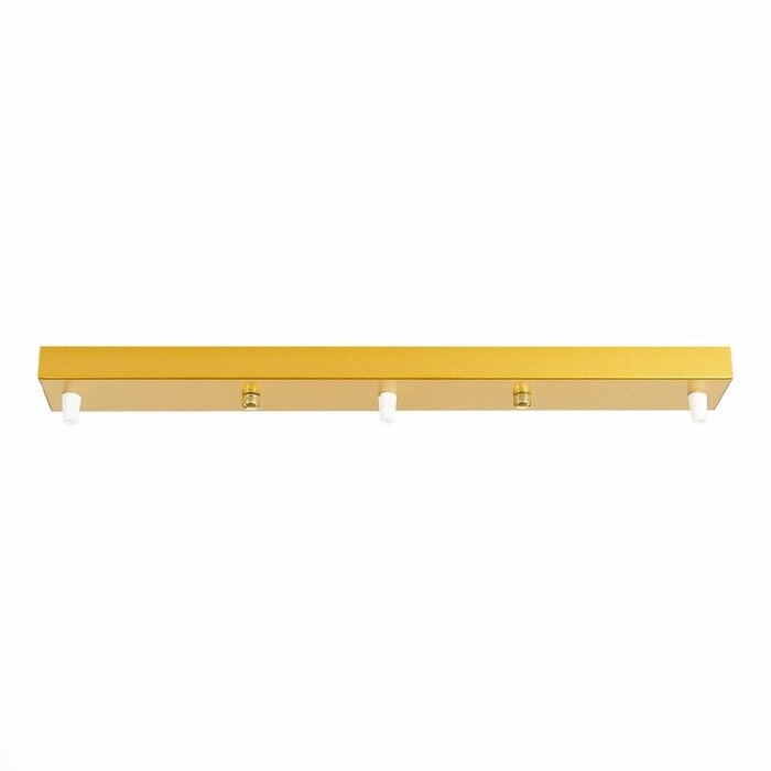 Потолочное крепление на 3 лампы прямоугольное, размер 50x6 см, цвет золотистый от компании Интернет-гипермаркет «MALL24» - фото 1
