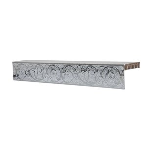 Потолочный карниз двухрядный "Цезарь Вензель", 180 см, цвет серебро светло-серый