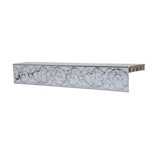 Потолочный карниз трёхрядный "Эконом Вензель", 160 см, цвет серебро белый