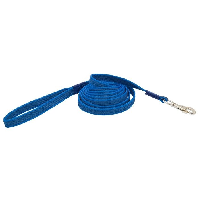 Поводок двусторонний с латексной нитью, 7 м х 2 см, нейлон, синий от компании Интернет-гипермаркет «MALL24» - фото 1