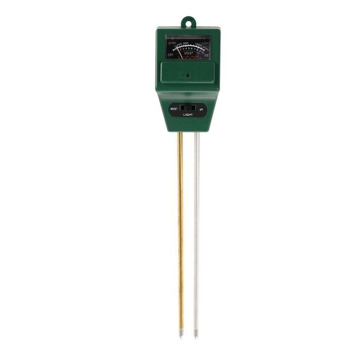 Прибор для измерения LuazON, влажность/pH/кислотность почвы, зеленый от компании Интернет-гипермаркет «MALL24» - фото 1