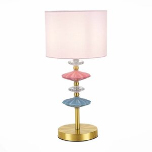 Прикроватная лампа E14, 1x40W, 45x22 см, цвет золотистый, розовый