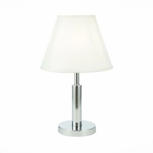 Прикроватная лампа E14, 1x40W, 45x28 см, цвет хром, белый