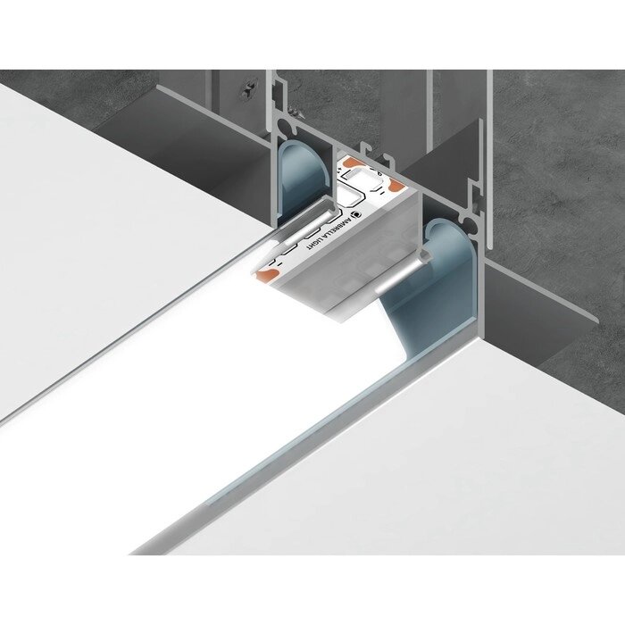 Профиль алюминиевый для натяжного потолка Ambrella Illumination Alum Profile, GP4000AL, 2000х34х72.2 мм, цвет серебро, от компании Интернет-гипермаркет «MALL24» - фото 1