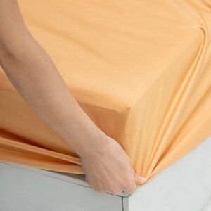 Простыня на резинке "Ферги", размер 200х160х25 см, цвет медовый