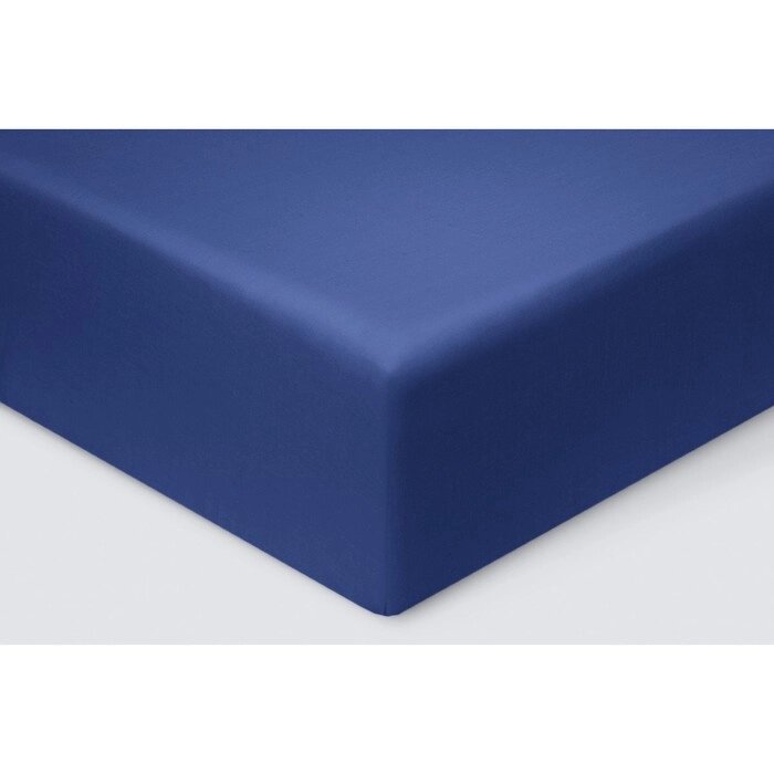Простыня на резинке "Моноспейс", размер 90х200х23 см, цвет тёмно-синий от компании Интернет-гипермаркет «MALL24» - фото 1