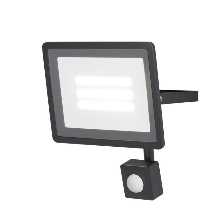 Прожектор Outdoor FL001-L30B6KSR Flood, 160х29х172 мм, LED, 30Вт, 2100Лм, 6500К, цвет чёрный от компании Интернет-гипермаркет «MALL24» - фото 1