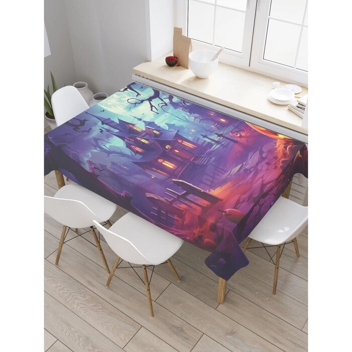 Прямоугольная тканевая скатерть на стол "Таинственная ночь", размер 145x180 см от компании Интернет-гипермаркет «MALL24» - фото 1