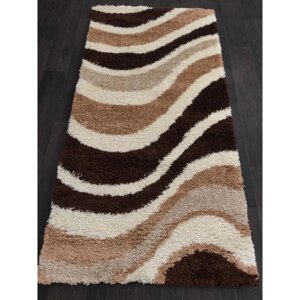 Прямоугольный ковёр Shaggy ultra s607, 100x200 см, цвет beige-brown