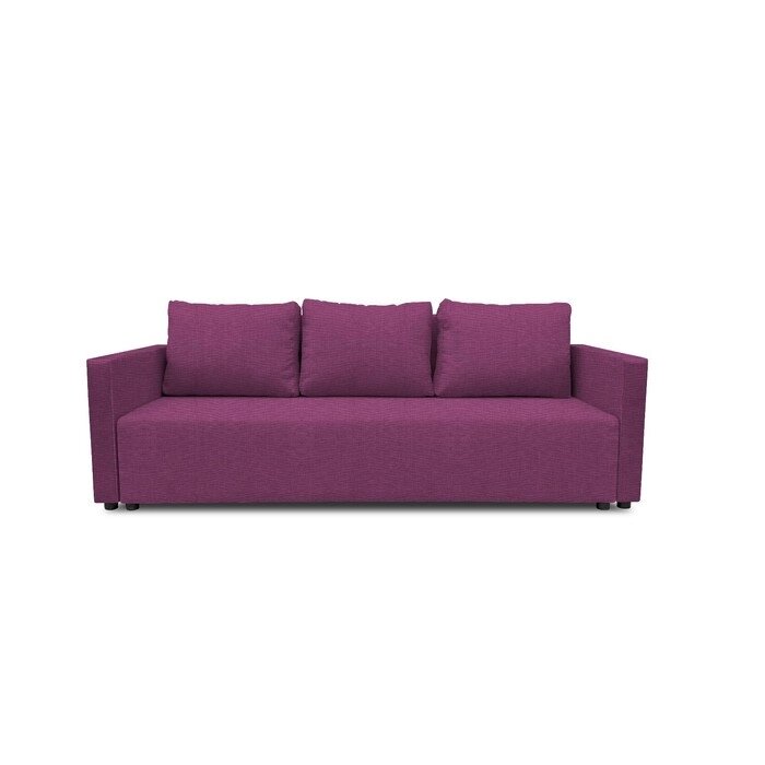 Прямой диван "Алиса 4", механизм еврокнижка, рогожка, цвет savana berry от компании Интернет-гипермаркет «MALL24» - фото 1