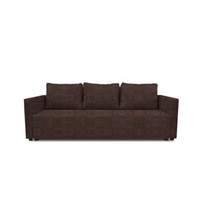 Прямой диван "Алиса 4", механизм еврокнижка, рогожка, цвет savana chocolate