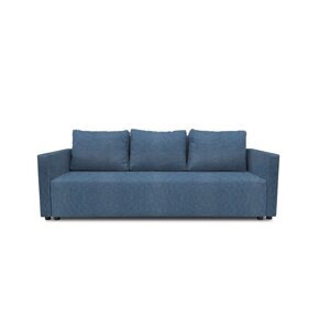 Прямой диван "Алиса 4", механизм еврокнижка, рогожка, цвет savana plus denim