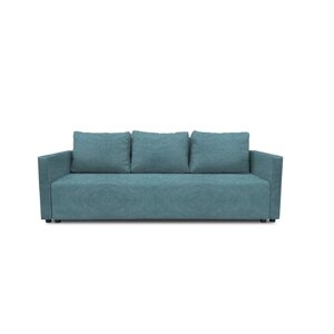 Прямой диван "Алиса 4", механизм еврокнижка, рогожка, цвет savana plus mint