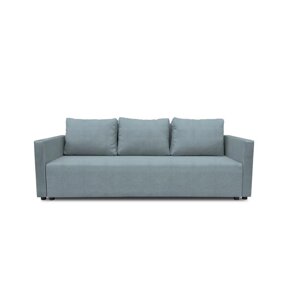Прямой диван "Алиса 4", механизм еврокнижка, рогожка, цвет solta navy