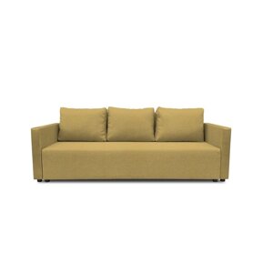 Прямой диван "Алиса 4", механизм еврокнижка, рогожка, цвет solta umber