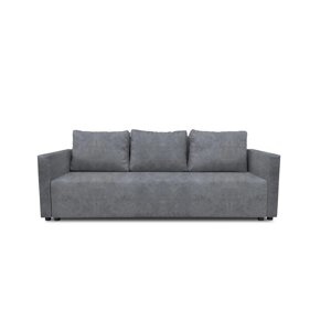 Прямой диван "Алиса 4", механизм еврокнижка, велюр, цвет dakota grey