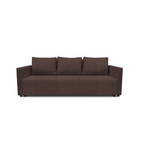 Прямой диван "Алиса 4", механизм еврокнижка, велюр, цвет dream chocolate