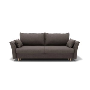 Прямой диван "Барселона 1", механизм пантограф, велюр, цвет гелекси лайт 005