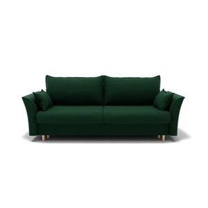Прямой диван "Барселона 1", механизм пантограф, велюр, цвет гелекси лайт 010