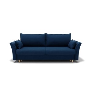 Прямой диван "Барселона 1", механизм пантограф, велюр, цвет гелекси лайт 014
